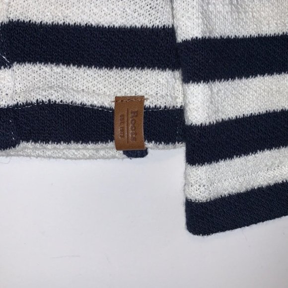 Roots Canada Blue and White Striped Hoodie - Women’s Size Medium - Picture 8 of 8